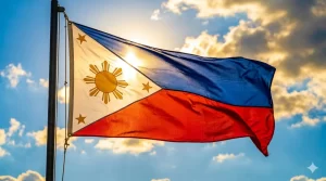 Philippine flag waving during Independence Day celebrations at Luneta Park Manila 2026